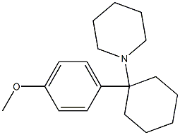 1-(Piperidin-1-yl)-1-(4-methoxyphenyl)cyclohexane Struktur