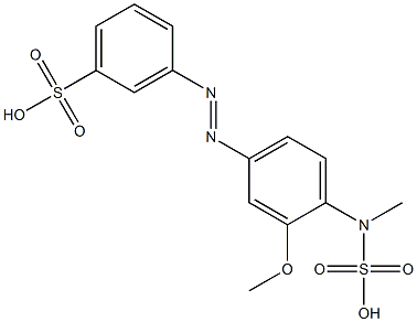 m-[3-Methoxy-4-(sulfomethylamino)phenylazo]benzenesulfonic acid Struktur