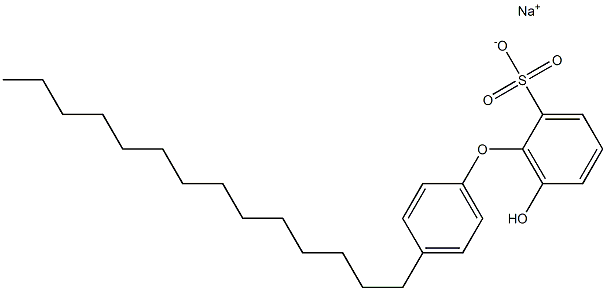 6-Hydroxy-4'-tetradecyl[oxybisbenzene]-2-sulfonic acid sodium salt Struktur