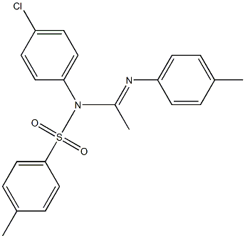 N1-(p-Chlorophenyl)-N1-tosyl-N2-(p-methylphenyl)acetamidine Struktur