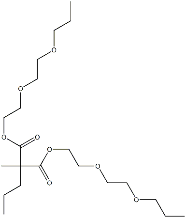 Methylpropylmalonic acid bis[2-(2-propoxyethoxy)ethyl] ester Struktur