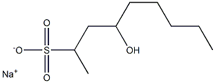 4-Hydroxynonane-2-sulfonic acid sodium salt Struktur