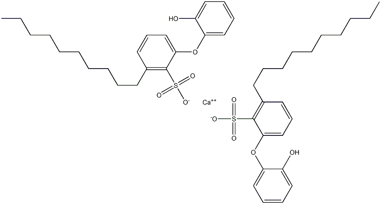 Bis(2'-hydroxy-3-decyl[oxybisbenzene]-2-sulfonic acid)calcium salt Struktur