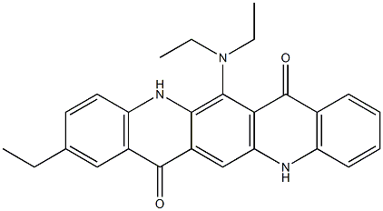 6-(Diethylamino)-2-ethyl-5,12-dihydroquino[2,3-b]acridine-7,14-dione Struktur