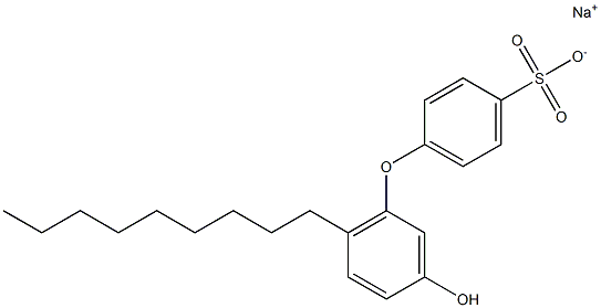 3'-Hydroxy-6'-nonyl[oxybisbenzene]-4-sulfonic acid sodium salt Struktur