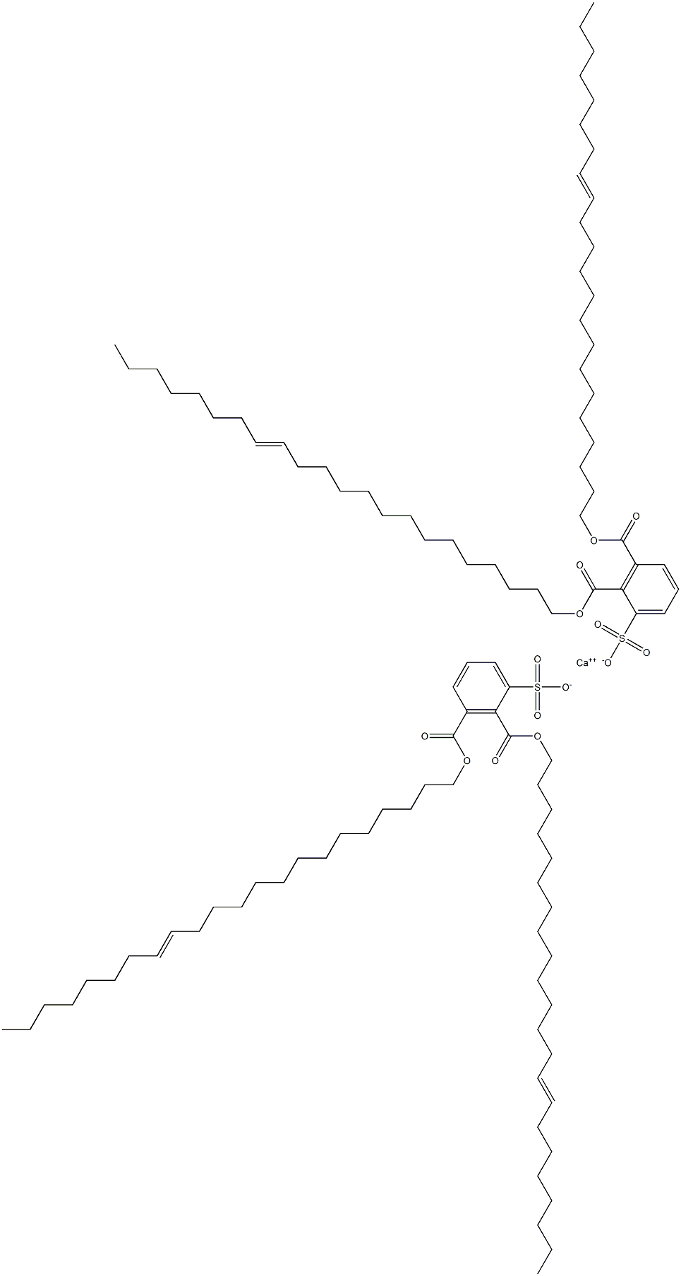 Bis[2,3-di(14-docosenyloxycarbonyl)benzenesulfonic acid]calcium salt Struktur