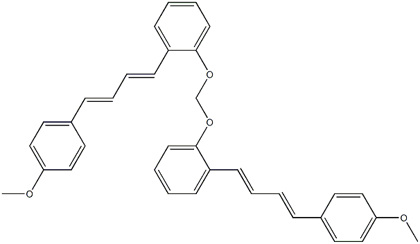 Bis[2-[4-(4-methoxyphenyl)-1,3-butadien-1-yl]phenoxy]methane Struktur