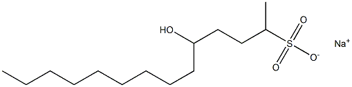 5-Hydroxytetradecane-2-sulfonic acid sodium salt Struktur