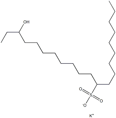 19-Hydroxyhenicosane-10-sulfonic acid potassium salt Struktur