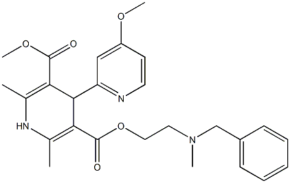 4-(4-Methoxypyridin-2-yl)-1,4-dihydro-2,6-dimethylpyridine-3,5-dicarboxylic acid 3-methyl 5-[2-(N-methyl-N-benzylamino)ethyl] ester Struktur