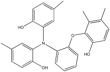 N,N-Bis(2-hydroxy-5-methylphenyl)-2-(6-hydroxy-2,3-dimethylphenoxy)benzenamine Struktur