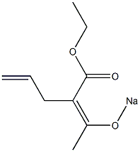 2-[1-(Sodiooxy)ethylidene]-4-pentenoic acid ethyl ester Struktur