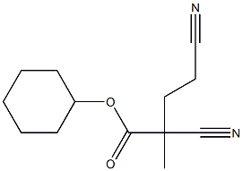 2-Methyl-2,4-dicyanobutyric acid cyclohexyl ester Struktur