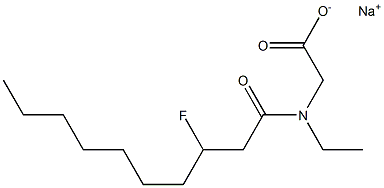 N-Ethyl-N-(3-fluorodecanoyl)glycine sodium salt Struktur