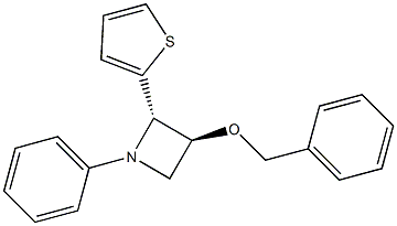 (2S,3S)-3-Benzyloxy-1-phenyl-2-(2-thienyl)azetidine Struktur