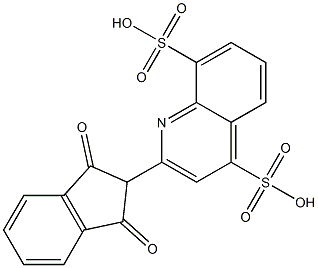 2-(1,3-Dioxoindan-2-yl)quinoline-4,8-disulfonic acid Struktur