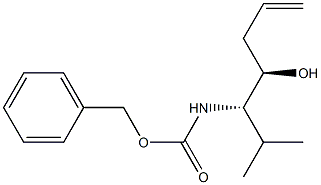 (4R,5S)-5-[(Benzyloxycarbonyl)amino]-6-methyl-1-hepten-4-ol Struktur