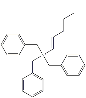 (1-Hexenyl)tribenzylaminium Struktur