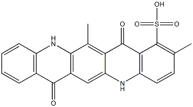 5,7,12,14-Tetrahydro-2,13-dimethyl-7,14-dioxoquino[2,3-b]acridine-1-sulfonic acid Struktur