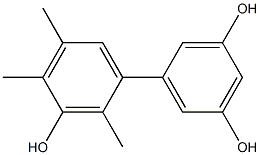 2',4',5'-Trimethyl-1,1'-biphenyl-3,3',5-triol Struktur