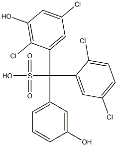 (2,5-Dichlorophenyl)(2,5-dichloro-3-hydroxyphenyl)(3-hydroxyphenyl)methanesulfonic acid Struktur