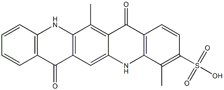 5,7,12,14-Tetrahydro-4,13-dimethyl-7,14-dioxoquino[2,3-b]acridine-3-sulfonic acid Struktur