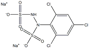 1-(2,4,6-Trichlorophenyl)hydrazine-1,2-disulfonic acid disodium salt Struktur