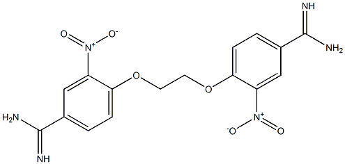 4,4'-[1,2-Ethanediylbis(oxy)]bis(3-nitrobenzamidine) Struktur