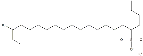 19-Hydroxyhenicosane-5-sulfonic acid potassium salt Struktur