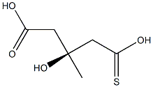 (S)-3-Hydroxy-3-methyl-4-thiocarboxybutanoic acid Struktur