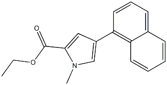 1-Methyl-4-(1-naphthalenyl)-1H-pyrrole-2-carboxylic acid ethyl ester Struktur