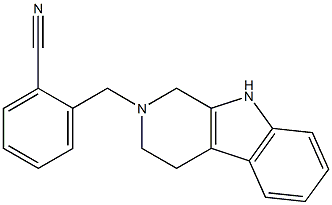 2-[[2,3,4,9-Tetrahydro-1H-pyrido[3,4-b]indol]-2-ylmethyl]benzonitrile Struktur