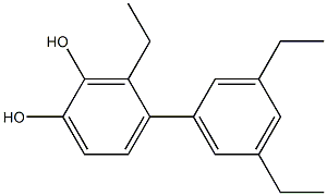 3-Ethyl-4-(3,5-diethylphenyl)benzene-1,2-diol Struktur