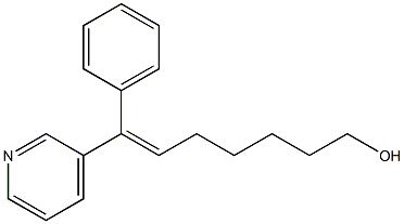 (E)-7-Phenyl-7-(3-pyridyl)-6-hepten-1-ol Struktur