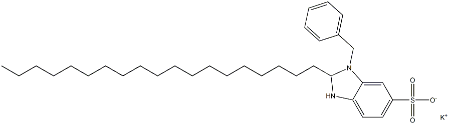 1-Benzyl-2,3-dihydro-2-nonadecyl-1H-benzimidazole-6-sulfonic acid potassium salt Struktur