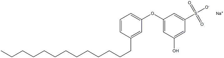 5-Hydroxy-3'-tridecyl[oxybisbenzene]-3-sulfonic acid sodium salt Struktur