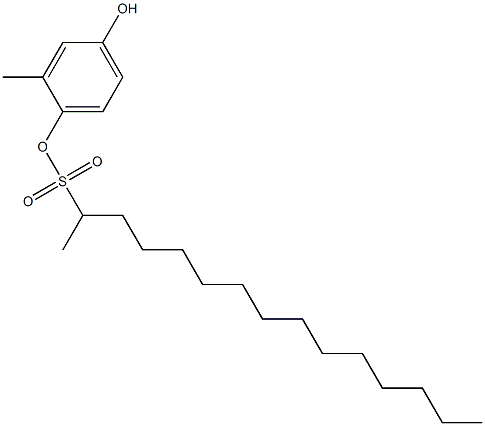 2-Pentadecanesulfonic acid 4-hydroxy-2-methylphenyl ester Struktur