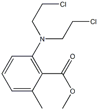 6-[Bis(2-chloroethyl)amino]-o-toluic acid methyl ester Struktur