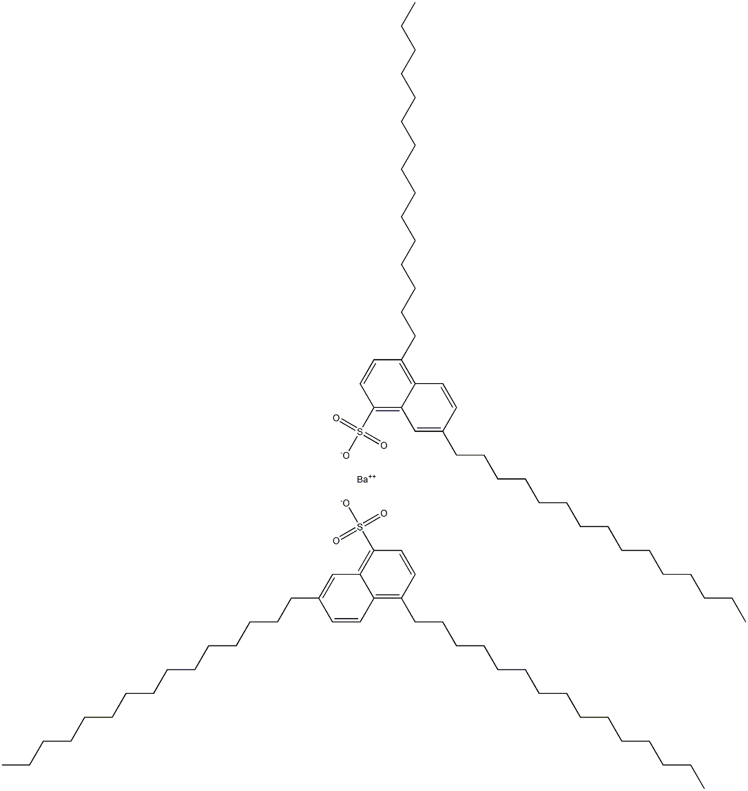 Bis(4,7-dipentadecyl-1-naphthalenesulfonic acid)barium salt Struktur