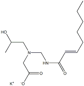 N-(2-Hydroxypropyl)-N-(2-octenoylaminomethyl)glycine potassium salt Struktur