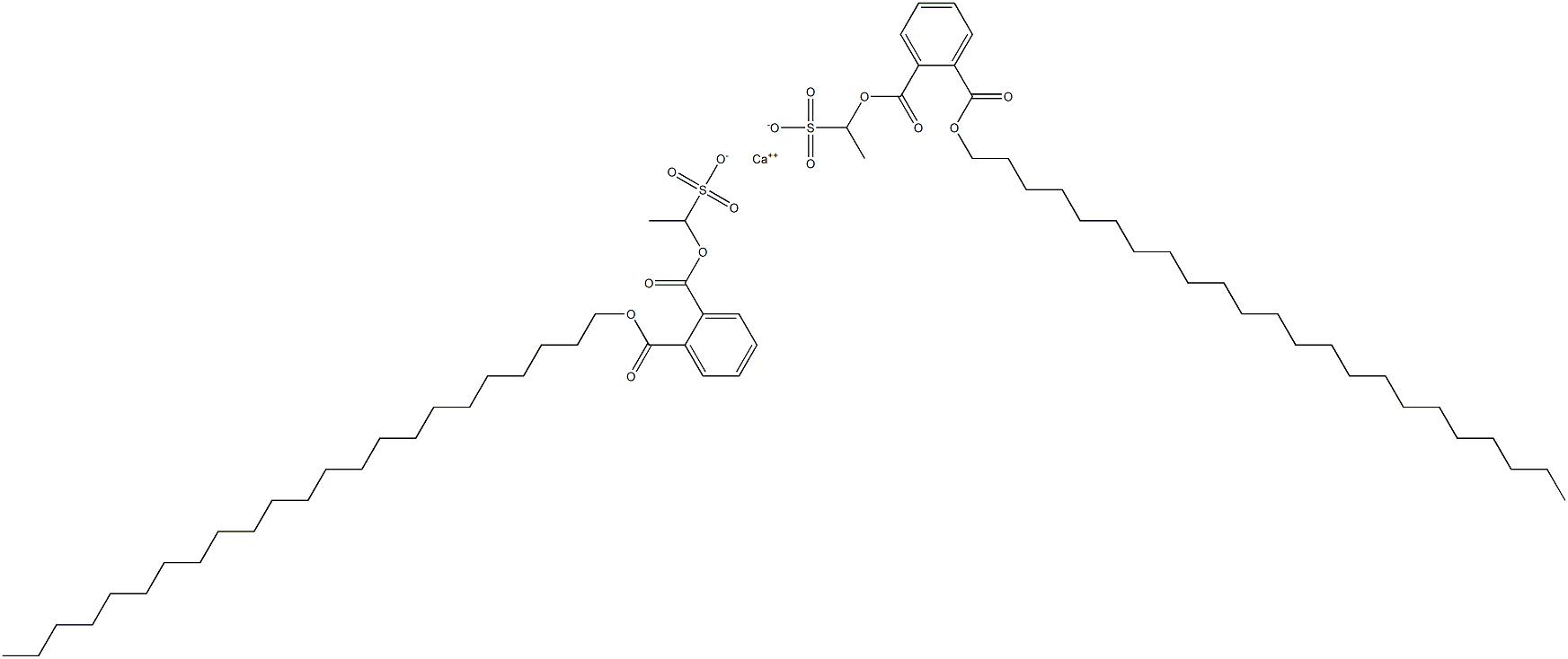 Bis[1-[(2-tricosyloxycarbonylphenyl)carbonyloxy]ethanesulfonic acid]calcium salt Struktur