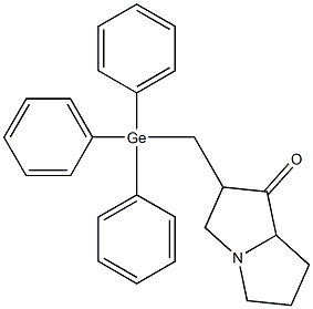 2-[(Triphenylgermyl)methyl]hexahydro-1H-pyrrolizin-1-one Struktur