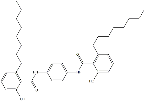 N,N'-Bis(6-octylsalicyloyl)-p-phenylenediamine Struktur