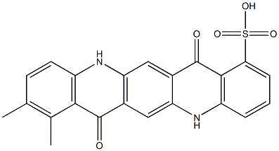 5,7,12,14-Tetrahydro-8,9-dimethyl-7,14-dioxoquino[2,3-b]acridine-1-sulfonic acid Struktur