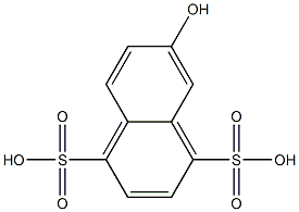 6-Hydroxy-1,4-naphthalenedisulfonic acid Struktur