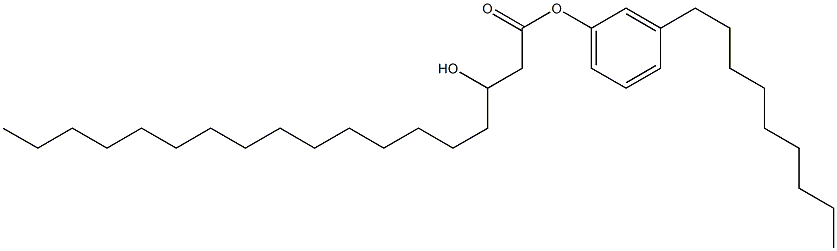 3-Hydroxystearic acid 3-nonylphenyl ester Struktur