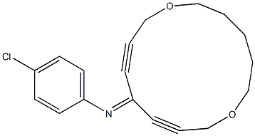 11-(4-Chlorophenylimino)-1,7-dioxacyclotetradeca-9,12-diyne Struktur