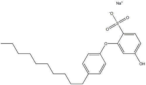 5-Hydroxy-4'-decyl[oxybisbenzene]-2-sulfonic acid sodium salt Struktur