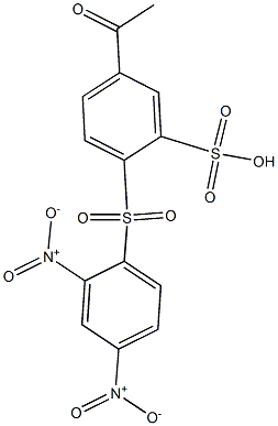 5-Acetyl-2-[(2,4-dinitrophenyl)sulfonyl]benzenesulfonic acid Struktur