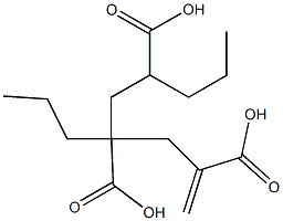 1-Hexene-2,4,6-tricarboxylic acid 4,6-dipropyl ester Struktur